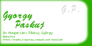 gyorgy paskuj business card