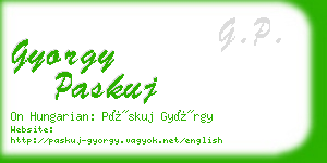 gyorgy paskuj business card